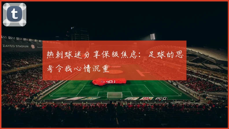 热刺球迷分享保级焦虑：足球的思考令我心情沉重